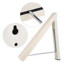 Yosoo Percha Interior Retráctil Perchero Oculto Plegable para Montaje en Pared Perchero Interior Retráctil para Ropa de Dormitorio - Blanco crema - Ver 4