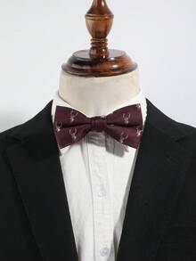 1pc Fashionable Deer Head Pattern Bow Tie For Men, Versatile For Daily, Commuting, Outing, Party Matching,Accessories,Festival - Multicolor - View 6