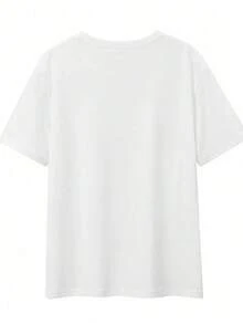 Camiseta de manga corta con estampado de limones y letras - Suave, transpirable, ligeramente elástica, top casual de verano y primavera - Camiseta de mujer de corte regular - Ropa de ocio para mujer - Blanco 2 - Ver 2
