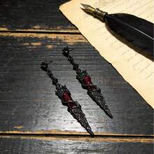 Collar de cadena de clavícula minimalista y delicado con forma de lágrima de pluma, nueva llegada 2026 - Pendientes - Ver 6
