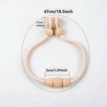 Bộ 2 kẹp rèm từ tính, kẹp giữ rèm trang trí nhà cửa với khóa gỗ, thích hợp cho trang trí nhà và văn phòng. - C-Nhiều màu - Xem 3