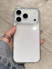 奢华闪亮透明软壳手机壳，适用于 17 Pro Max、17、16、15、14、13 Pro Max、15、16 Plus、17 Air，闪亮摄像头保护套 - 無色 - 查看 2