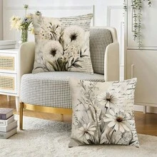 2pcs Dandelion Pattern Printed Pillow Covers - Decorative Cushion Covers With Zipper, Machine Washable, Suitable For Indoor/Outdoor Living Room Bedroom Decor (Pillow Insert Not Included) | Vibrant Decor | Room Decor - Bedroom Decor - Party Decor - Throw Pillow Covers - Multiple Sizes (Printed) - Multicolor - View 10
