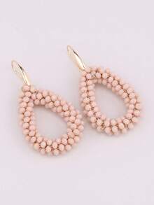 sehuoran 1 Pair Handmade Beaded Crystal & Pearl Bohemian Style Earrings, Colorful Personalized Versatile Dangling Earrings With High-End Elegant Mixed Color, Suitable For Party & Daily Wear - Earrings - View 17
