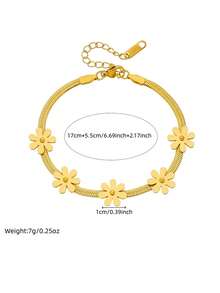 Fashion Niche Design Bracelet, Flower Clavicle Chain, Minimalist Style - Small Flower Bracelet - View 2
