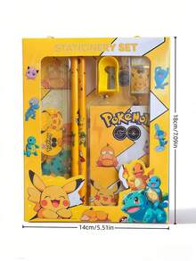 pokemon Bộ văn phòng phẩm hoạt hình Pokémon, bộ bút vẽ, thích hợp làm phần thưởng trong lớp học, quà tặng tựu trường, quà tặng lễ hội nghệ thuật. - Nhiều màu - Xem 8