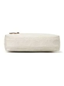 Fashionable Plaid Contrast Color Multi-Pocket Coin & Phone Pouch, Bohemian Adjustable Wide Strap Crossbody Or Shoulder Bag, PU Embossed Design Versatile - White - View 9