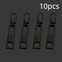 5/10Pcs 2-Hole Rectangular Metal Zipper Puller Removable Repair Tool Clothes Backpack Zipper Head Pendant Buckle Replacement Accessories - E-Mixed Color - View 19
