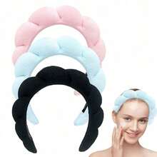 1 Pack Spa Headband For Washing Face Or Facial, Skincare Headbands, Makeup Hairband Sponge, Terry Cloth Headbands, Face Wash Headband, Puffy Hairband For Sports Or Yoga, Fashion Accessories For Women And Girls, Great Gifts, Blue,Skincare Headband,Beauty,Skin Care Products,Spa,Self Care,Skin Care Tools,Face Care,Esthetician Supplies,Skin,Face Wash,Facial - Blue - View 2