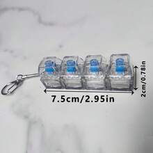 1pc Multi-Color Stress-Relief Keycap Charm – Clasp Keychain For Mechanical Keyboards, Ideal Valentine's Gift & Accessory - Multicolor - View 6