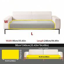1pc Ice Silk Breathable Comfortable Sofa Cushion, Solid Color Minimalist Elegant, Anti-Slip Seat Pad, Fits 1-4 Seater Sofa Protector, Anti-Pet Stain, Home Decor, Suitable For All Seasons - Multicolor - View 28