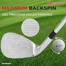 Gowolf - Cuñas de golf forjadas de 50/52/54/56/58/60/69 grados individuales o juegos para hombres mano derecha de primera calidad con cuña de arena y cuña de lob para palo de golf grandes regalos de - Cromo 52 56 60 Juegos - Ver 3