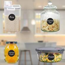 120pcs 1.5 Inch Reusable Chalkboard Labels Stickers With White Marker, Suitable For Storage Jars, Spice Bottles, Parties, Craft Rooms, Weddings And Home Kitchens, Waterproof And Dustproof Design, Easy To Write And Wipe - Multicolor - View 2