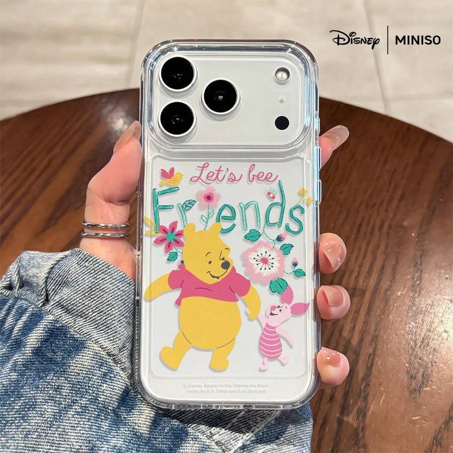 Miniso 迪士尼小熊维尼“让我们成为朋友”手机壳,适用于 iPhone 17/17 Pro/17 Pro Max/17 Air/16/15/14/13/12/11/X 系列,iPhone 17 Pro Max 手机壳,iPhone 17 Pro 手机壳,iPhone 17 手机壳,圣诞礼物,送给女朋友 - 無色 - 查看 1
