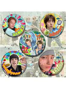 Hàng hóa lưu niệm nhóm nhạc nam K-Pop CO/RTIS, huy hiệu hình môi, đồ dùng cho người hâm mộ, mặt dây chuyền ba lô, trâm cài, thích hợp làm quà tặng sinh nhật, quà tặng nhỏ dịp lễ. - Nhiều màu - Xem 2