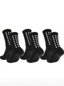 3/6 Pairs Unisex Anti-Slip Dotted Soccer Socks, Breathable Durable Running Yoga Workout Sports Socks - Multicolor - View 8