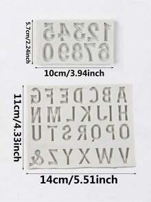 1pc 3D Silicone Mold With Raised Letters - Ideal For Making Chocolates, Candies And Cake Decorations, Great For DIY Crafts And Birthday Baking - Multicolor - View 12
