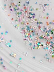 1box/2boxes Christmas Winter New Nail Art Mixed Color Round Glitter Macaron Colorful Polka Dot Sequins DIY Nail Surface Decoration Accessories - Multicolor - View 4