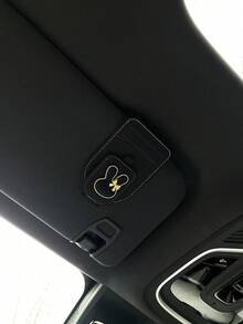 1pc Car Storage Bag, Multifunctional Fashion Glasses Holder, Compact Space-Saving Design, Dual Card Slots, Strong Magnetic Closure, Convenient Access, Practical Car Interior Accessory - Rabbit Style - View 15