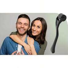 540 Titanium Microneedle Derma Roller For Face, Scalp & Beard Care, Home Use Beauty Tool For Men & Women - Black - View 7