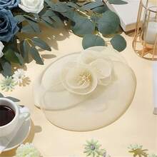 Fascinator Hats For Women Cocktail Tea Party Hat Netted Pillbox Hat Vintage Derby Hats For Bridal Wedding,Summer,Beach - Multicolor - View 13