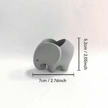 Chậu cây hình voi mini có lỗ thoát nước - Chậu trồng xương rồng nhỏ in 3D, thích hợp để bàn, kệ. - A - Xem 10
