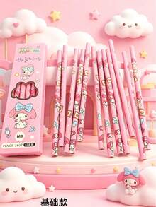 SANRIO Stationery Set, High-Quality Children's Gift Box, Birthday Gift, Elementary Student School Supplies, Premium Gift - Pink - View 9