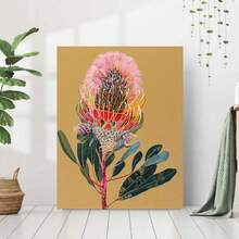 Arte Abstracto de Flores para Pared - Impresión Moderna en Lienzo Botánico con Dibujos de Líneas Elegantes y Colores - Pósteres de Plantas sin Marco, Figuras Femeninas y Sin Figuras, Ideal para Dormitorio, Decoración de Oficina - Arte y Manualidades - Enmarcado - Ver 2