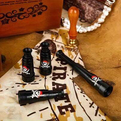 8 ống nhòm mô phỏng cướp biển, đồ dùng tiệc cướp biển bán sỉ, ống nhòm cướp biển làm quà tặng tiệc, kính thiên văn mini trang trí, thích hợp cho đồ dùng tiệc tùng.