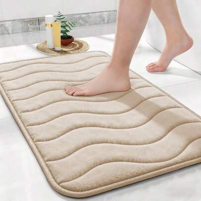 Extra Absorbent Bath Mat Suitable For Bathroom, Shower, And Tub, Soft & Comfortable Texture, Rectangular Design, Waterproof And Easy To Clean, Non-Slip Bath Mat