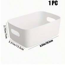 10pcs Multi-Functional Storage Box Set - Durable Plastic Organizer Bins For Cosmetics, Snacks, And Daily Necessities, Suitable For Vanity, Kitchen, Bathroom, And Dorm, Space-Saving Back To School Essential - White - View 13