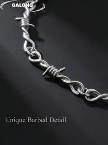 Dây chuyền choker bản to bằng thép không gỉ và da, phong cách lễ hội âm nhạc Gothic, dây chuyền cá tính dành cho bãi biển. - màu đen - Xem 3