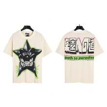 HellST Loose Fit Streetwear Cotton Tee, Casual Unisex Oversized T-Shirt, Couple Matching Short Sleeve - A711 Quả mơ - Xem 12