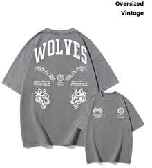 2026 Nuevas Llegadas de Verano Camiseta Unisex, Camiseta Retro Lavada para Hombres con Diseño de Disfraz de Lobo Oscuro, Perfecta para Fitness y Entrenamiento de Fuerza, Camiseta de Gimnasio de Verano Holgada y Cómoda, con Diseño 3D Darc Sports, Diseño Suelto y Cómodo, Casual y Fácil de Llevar, Tops Blancos, Atuendo de San Valentín, Carnaval, Tops de Verano, Rebajas para Mujeres, Atuendos de San Valentín para Mujeres, Tops para Mujeres, Atuendos Elegantes para Mujer - Gris - Ver 3
