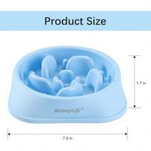 MateeyLife Slow Feeder Dog Bowls 2PCS, Anti-Choking Puzzle Dog Food Bowls, Anti-Slip Interactive Feeding Slow Down Eating, Bloat Stop Maze Dishes For Medium Breeds - J-紫色 - 查看 3