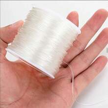 A Roll Of 0.4-1.0mm Transparent Round Crystal DIY Beading Elastic Cord Elastic Thread Bracelet Necklace Jewelry Making String Handmade Accessory Material, Approximately 100 Meters Long - 1 Piece - View 10