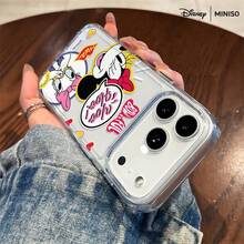 Disney Minnie Mouse & Daisy Duck Yoo Hoo! Comic Pop Art Phone Case Suitable For IPhone 17/17 Pro/17 Pro Max/17 Air/16/15/14/13/12/11/X Series Iphone 17 Pro Max Case Iphone 17 Pro Case Iphone 17 Case Stocking Stuffers The Girlfriend - Clear - View 2