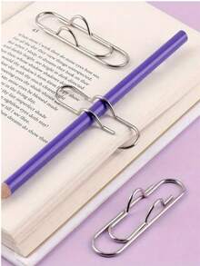 3/6 pièces Clips de stylo en métal en forme de cœur mignons, porte-stylo multifonctionnel, trombones avec porte-stylo, clip de fixation de stylo portable, crochet de suspension de stylo, clip de rangement, convient pour les cahiers, les agendas, les planificateurs, les signets, la papeterie créative, l'école, le bureau, la maison, idéal pour la rentrée scolaire, Pâques, les anniversaires, les remises de diplômes, les étudiants, les adolescents, les filles, les fournitures scolaires et de bureau quotidiennes - Multicolore - Voir 5