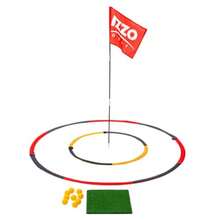 Izzo Golf Backyard Bullseye Golf Practice Set 1 Piece - Backyard Golf Practice Range with Foam Practice Golf Balls - RojoAzulAmarillo. - Ver 1