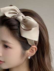 1-3pcs Women's Fashion Satin Bow Headband, Suitable For Daily Use, Washing Face, Beach, Party, Holiday, Birthday, Home, Hair Accessories - Multicolor - View 4