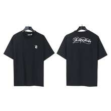 HellST Loose Fit Streetwear Cotton Tee, Casual Unisex Oversized T-Shirt, Couple Matching Short Sleeve - A732 Black - View 1