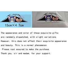 Warner Bros 1pc Cartoon Jerry Mouse Car Fuel Tank Sticker, Automotive Exterior Decal For Sun Shade, Anti-Scratch, Applicable To Car Body, Door, Full Wrap, Trunk, Hood, Creative, Perfect Gift For 10 Holidays - A - View 11