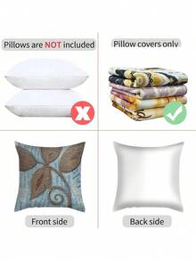 2pcs Minimalist Leaf Pattern Printed Pillow Covers, Suitable For Various Room Types, Decorative Cushion Covers For Bedroom, Holiday, Party, (No Pillow Insert), (No Embroidery), (Multiple Sizes), (Single-Sided Print) - Multicolor - View 8