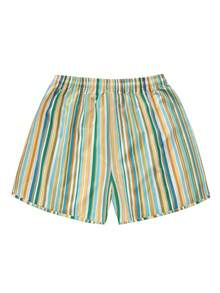 MAISONFOX Men's Drawstring Waist Striped Pocket Casual Beach Shorts, Vertical Striped Drawstring Waist Swim Trunks - Multicolor - View 3