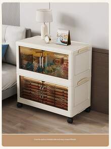 1pc 45cm/17.7in Foldable Storage Cabinet, Home Living Room Toy Storage Rack, Snack Storage Cabinet, Kitchen Storage Cabinet, Christmas Gift, Storage Box, Under Bed Storage - Multicolor - View 12