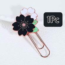 1/2/3pcs Creative Metal Bookmarks, Elegant Sakura Flower Bookmarks, Multicolor Floral Bookmarks, Study Stationery Reading Accessories Premium Metal Bookmark Set Featuring Sakura Motif With Colorful Enamel Accents For Journals, Planners, And Notebooks; Enhances Reading Focus And Organization; Ideal Gift For Book Lovers, Students, And Office Desk Decor; Durable, Stylish, And Timeless For Everyday Use - Multicolor - View 19
