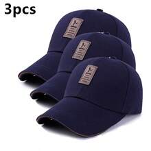 3 piezas Gorra de béisbol para hombre con decoración de parche en estilo retro - A - Ver 12