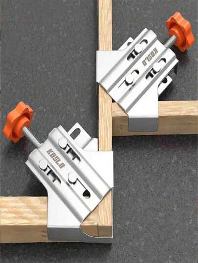 1个/10个 90度直角夹，不锈钢角夹，适用于木工、T型接头和角接头夹紧，可调节，适用于2-35mm厚板材