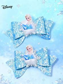 Disney 2个冰雪系列闪亮燕子发夹，适合日常佩戴、节日派对、假日、情人节、返校季和毕业季装饰 - 彩色 - 查看 7