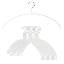 MAWA por Reston Lloyd Euro Series Ultra luz/Thin Antideslizante Space-Saving Clothes colgadero con Bar y Ganchos para Pantalones y Faldas Top Hanger 1 - Blanco - Ver 2